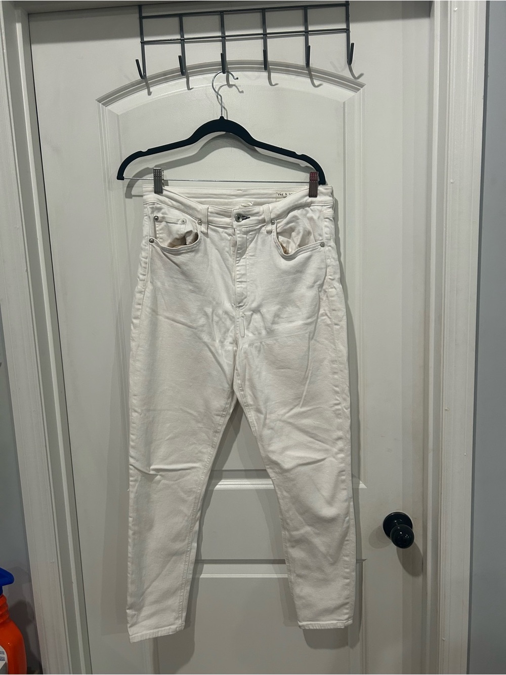 rag & bone Women's High-Rise White Jeans